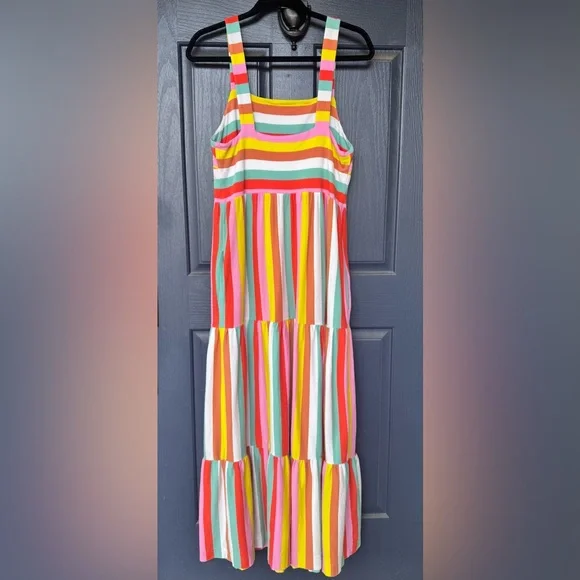 J. Crew Multicolor Striped Maxi Dress - Picture 7 of 11